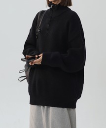 aimoha(�A�C���n)�̃n�[�t�W�b�v�j�b�g/Half-zip knit (AW)(�j�b�g/�Z�[�^�[)