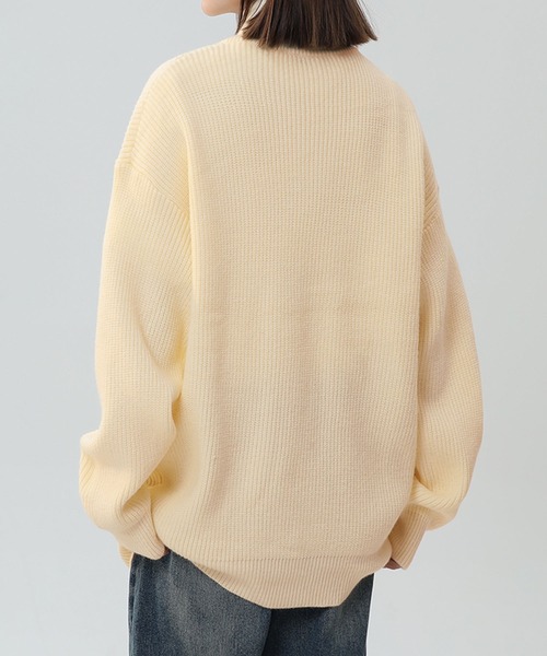 aimoha(アイモハ)の「ハーフジップニット/Half-zip knit (AW)(ニット/セーター・メンズ・グレー/オフホワイト/ブラック・X-LARGE/XX-LARGE/XXX-LARGE)」の8枚目の写真