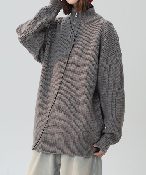 aimoha(アイモハ)の「ハーフジップニット/Half-zip knit (AW)(ニット/セーター・メンズ・グレー/オフホワイト/ブラック・X-LARGE/XX-LARGE/XXX-LARGE)」の18枚目の写真