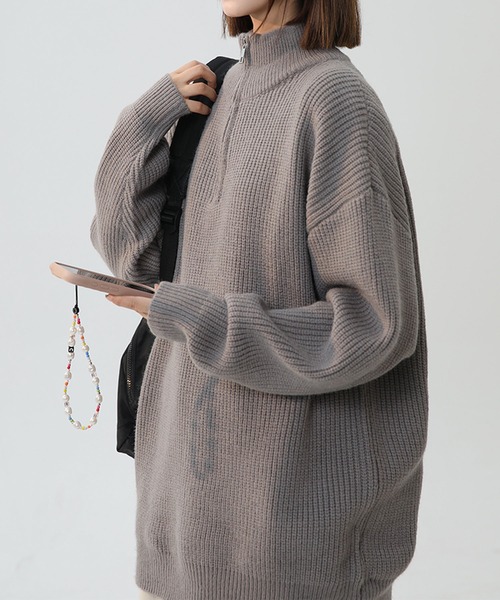 aimoha(アイモハ)の「ハーフジップニット/Half-zip knit (AW)(ニット/セーター・メンズ・グレー/オフホワイト/ブラック・X-LARGE/XX-LARGE/XXX-LARGE)」の20枚目の写真