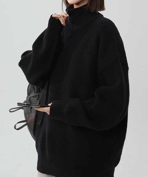 セール】ハーフジップニット/Half-zip knit（ニット/セーター