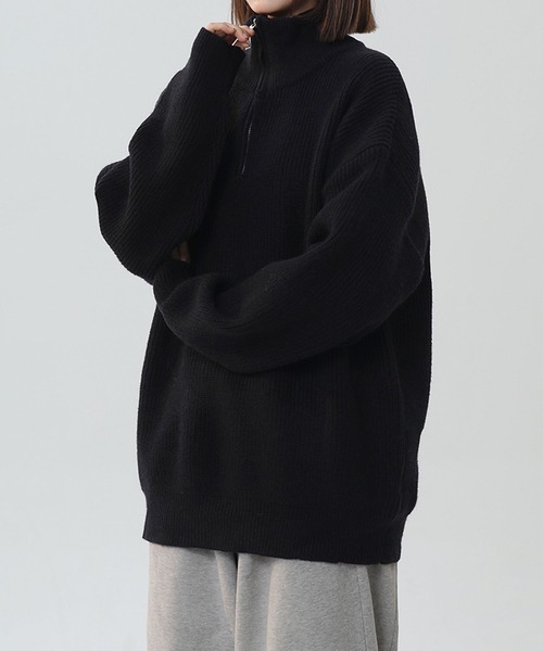 セール】ハーフジップニット/Half-zip knit（ニット/セーター