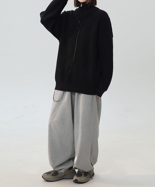 aimoha(アイモハ)の「ハーフジップニット/Half-zip knit (AW)(ニット/セーター・メンズ・グレー/オフホワイト/ブラック・X-LARGE/XX-LARGE/XXX-LARGE)」の11枚目の写真