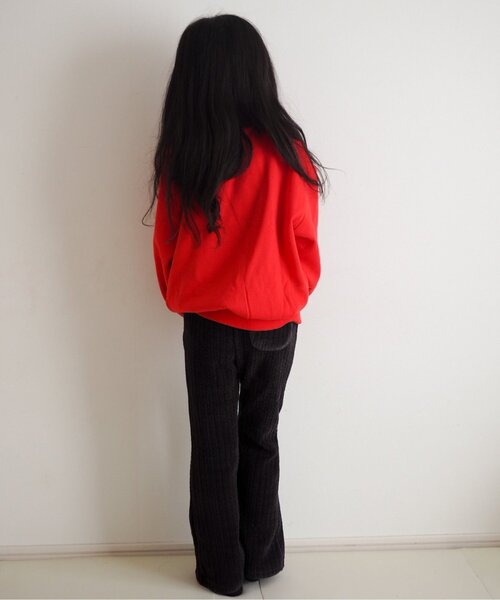 BREEZE（ブリーズ）の「【ジュニア対応】ベロアフレアパンツ（その他パンツ・キッズ・キナリ/オレンジ/グリーン/ピンク/ブラック・80/90/100/110/120/130/140）」の7枚目の写真