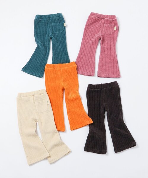 BREEZE（ブリーズ）の「【ジュニア対応】ベロアフレアパンツ（その他パンツ・キッズ・キナリ/オレンジ/グリーン/ピンク/ブラック・80/90/100/110/120/130/140）」の15枚目の写真