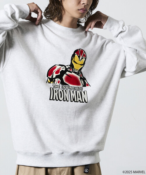 セール】MARVEL/マーベル/アイアンマン/クルーネックスウェット/静電