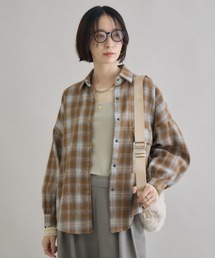 チカキサダ チェックブラウス 黄色 チカキサダ チェックブラウス 黄色