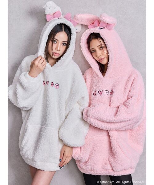 GYDA（ジェイダ）の「Esther Bunny×GYDA BIG ボアパーカー（パーカー