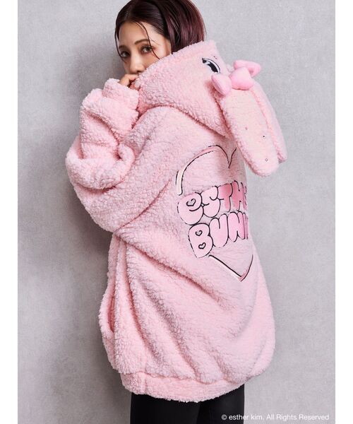 GYDA(ジェイダ)の「Esther Bunny×GYDA BIG ボアパーカー(パーカー・レディース・オフホワイト/ピンク・FREE)」の13枚目の写真