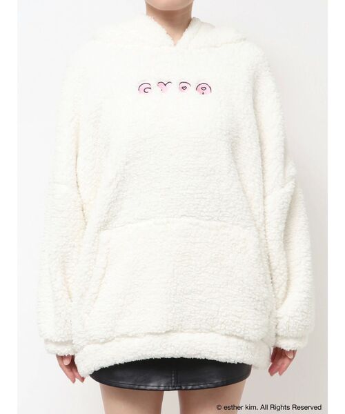 GYDA（ジェイダ）の「Esther Bunny×GYDA BIG ボアパーカー（パーカー・レディース・オフホワイト/ピンク・FREE）」の21枚目の写真