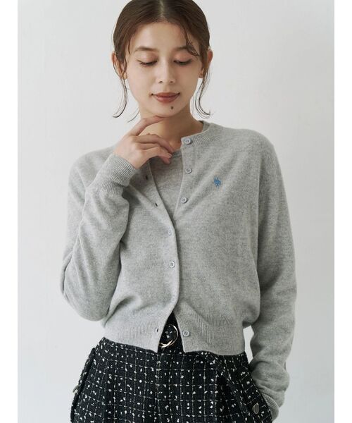 POLO BCS（ポロ ビーシーエス）の「【POLO BCSコラボ】カシミヤ100クルーネックカーデ（カーディガン/ボレロ・レディース・ライトブルー/ネイビー/グレー・MEDIUM）」の10枚目の写真