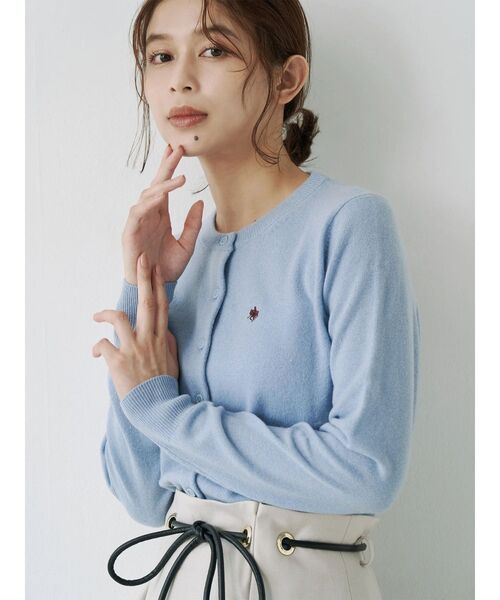 POLO BCS（ポロ ビーシーエス）の「【POLO BCSコラボ】カシミヤ100クルーネックカーデ（カーディガン/ボレロ・レディース・ライトブルー/ネイビー/グレー・MEDIUM）」の16枚目の写真