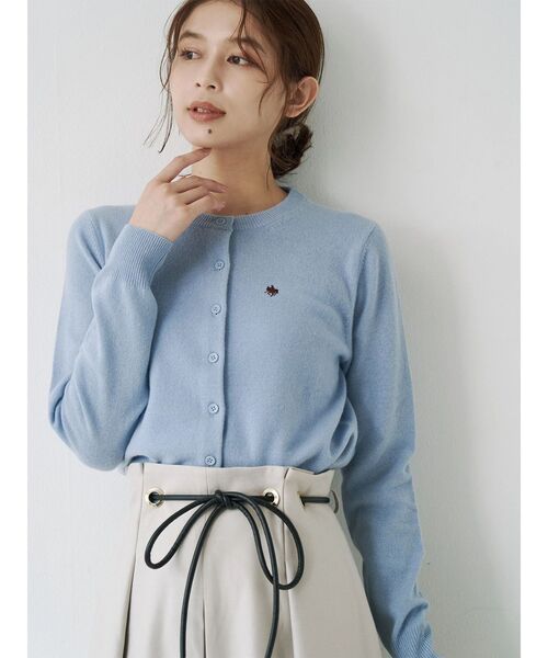 POLO BCS（ポロ ビーシーエス）の「【POLO BCSコラボ】カシミヤ100クルーネックカーデ（カーディガン/ボレロ・レディース・ライトブルー/ネイビー/グレー・MEDIUM）」の18枚目の写真