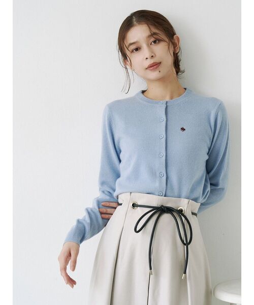 POLO BCS（ポロ ビーシーエス）の「【POLO BCSコラボ】カシミヤ100クルーネックカーデ（カーディガン/ボレロ・レディース・ライトブルー/ネイビー/グレー・MEDIUM）」の19枚目の写真