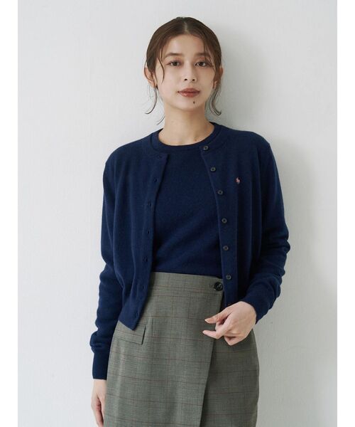 POLO BCS（ポロ ビーシーエス）の「【POLO BCSコラボ】カシミヤ100クルーネックカーデ（カーディガン/ボレロ・レディース・ライトブルー/ネイビー/グレー・MEDIUM）」の21枚目の写真