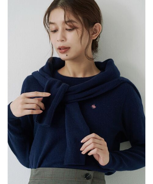 POLO BCS（ポロ ビーシーエス）の「【POLO BCSコラボ】カシミヤ100クルーネックカーデ（カーディガン/ボレロ・レディース・ライトブルー/ネイビー/グレー・MEDIUM）」の22枚目の写真