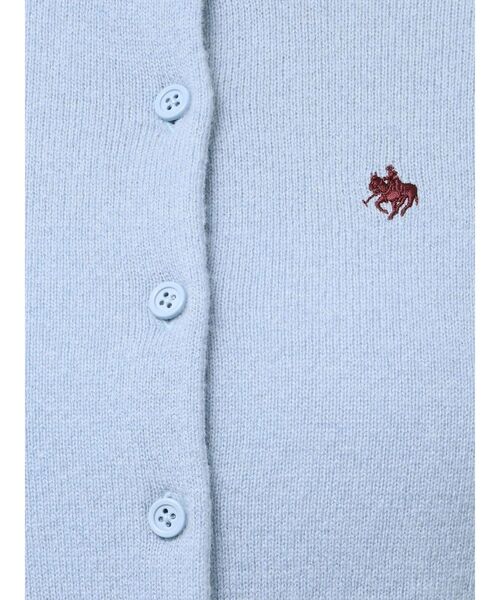 POLO BCS（ポロ ビーシーエス）の「【POLO BCSコラボ】カシミヤ100クルーネックカーデ（カーディガン/ボレロ・レディース・ライトブルー/ネイビー/グレー・MEDIUM）」の5枚目の写真
