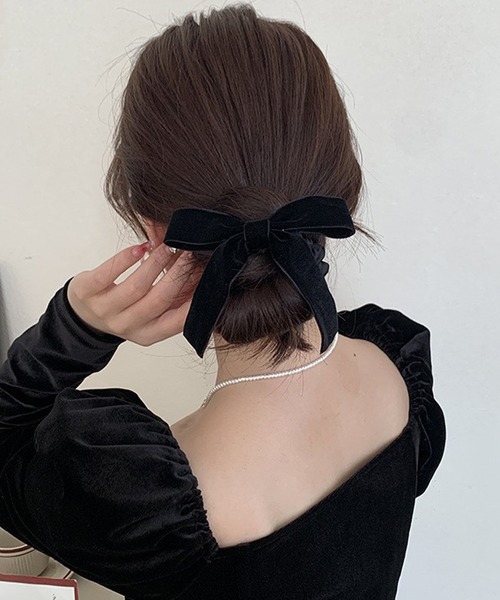 IRADOWL（アイラドール）の「ミニリボンシュシュ（シュシュ・レディース・ブラック・FREE）」の3枚目の写真