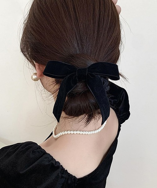 IRADOWL（アイラドール）の「ミニリボンシュシュ（シュシュ・レディース・ブラック・FREE）」の4枚目の写真