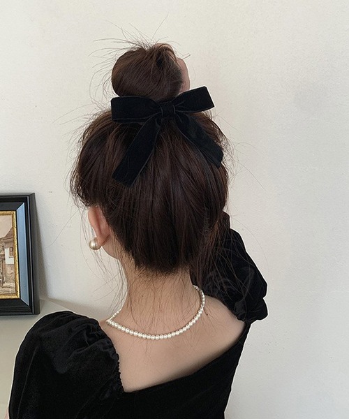 IRADOWL（アイラドール）の「ミニリボンシュシュ（シュシュ・レディース・ブラック・FREE）」の5枚目の写真