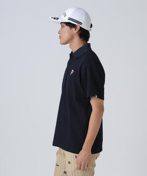 PEARLYGATES ミニワッフル サーマル水彩ヤシ柄 半袖ポロサイズ0 パーリーゲイツミニワッフル サーマル水彩ヤシ柄 半袖ポロ サイズ1