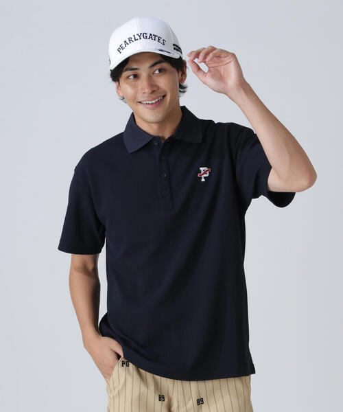 セール】アクセンシャルゼブラワッフル半袖ポロシャツ（ポロシャツ