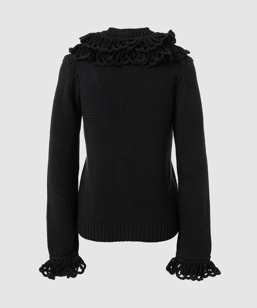 ANREALAGE（アンリアレイジ）の「FRILL CARDIGAN（カーディガン/ボレロ・レディース・ブラック/ホワイト・ONE SIZE）」の3枚目の写真