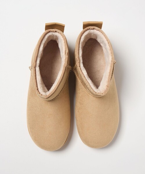 CITEN（シテン）の「<CITEN>フェイクムートンショートブーツ（ブーツ・レディース・グレー系/ベージュ・S/L/M）」の5枚目の写真