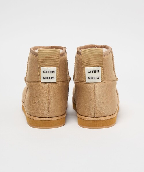 CITEN（シテン）の「<CITEN>フェイクムートンショートブーツ（ブーツ・レディース・グレー系/ベージュ・S/L/M）」の7枚目の写真