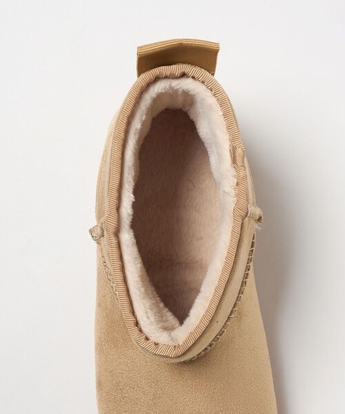 CITEN（シテン）の「<CITEN>フェイクムートンショートブーツ（ブーツ・レディース・グレー系/ベージュ・S/L/M）」の9枚目の写真