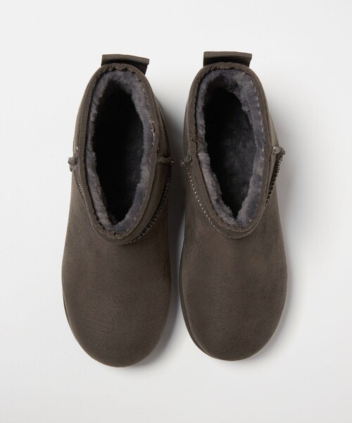 CITEN（シテン）の「<CITEN>フェイクムートンショートブーツ（ブーツ・レディース・グレー系/ベージュ・S/L/M）」の14枚目の写真