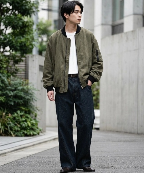 MRU(エムアールユー)の「2026AW MRU/エムアールユー オーバーサイズ ヴィンテージ フェード加工 MA-1 薄中綿ブルゾン ミリタリージャケット(MA-1・メンズ・ブラック/カーキ・L/M/XL)」の20枚目の写真