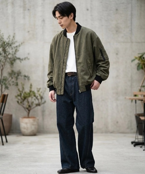 MRU(エムアールユー)の「2026AW MRU/エムアールユー オーバーサイズ ヴィンテージ フェード加工 MA-1 薄中綿ブルゾン ミリタリージャケット(MA-1・メンズ・ブラック/カーキ・L/M/XL)」の19枚目の写真