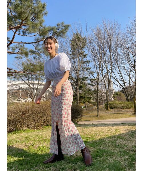 AVANDRESS(アバンドレス )の「BACK RIBBON SQUARE Short-sleeve BLOUSE WHITE(シャツ/ブラウス・レディース・その他・FREE)」の10枚目の写真