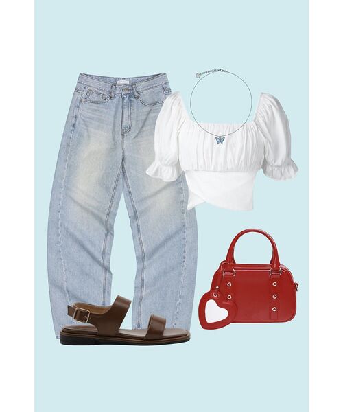 AVANDRESS(アバンドレス )の「BACK RIBBON SQUARE Short-sleeve BLOUSE WHITE(シャツ/ブラウス・レディース・その他・FREE)」の12枚目の写真