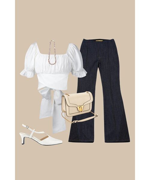 AVANDRESS(アバンドレス )の「BACK RIBBON SQUARE Short-sleeve BLOUSE WHITE(シャツ/ブラウス・レディース・その他・FREE)」の13枚目の写真