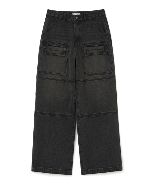 ジェンフロントカーゴパンツ [フェイドブラック]（デニムパンツ