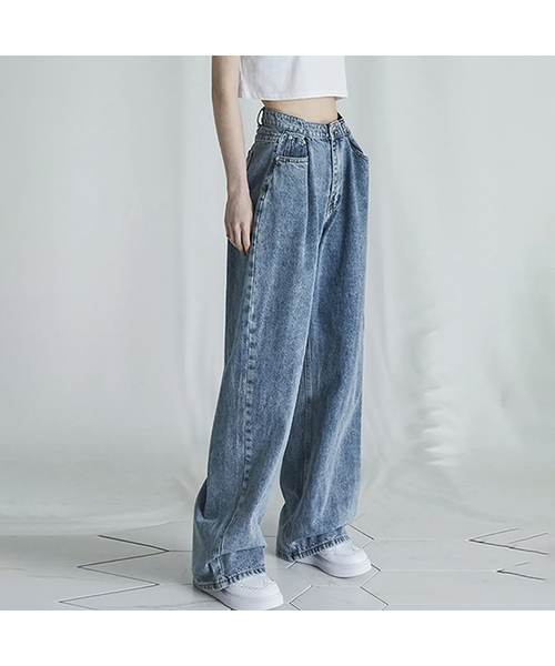 AVANDRESS(アバンドレス )の「BUCKLE WIDE DENIM PANTS STONE BLUE(デニムパンツ・レディース・その他・X-LARGE/LARGE/MEDIUM)」の1枚目の写真