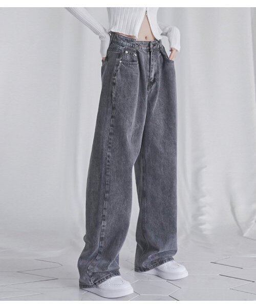 AVANDRESS(アバンドレス )の「BUCKLE WIDE DENIM PANTS STONE BLUE(デニムパンツ・レディース・その他・X-LARGE/LARGE/MEDIUM)」の3枚目の写真