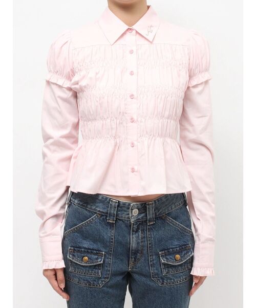 jouetie(ジュエティ)の「レイヤードスリーブシャーリングブラウス(シャツ/ブラウス・レディース・オフホワイト/ブルー/ピンク・MEDIUM)」の6枚目の写真