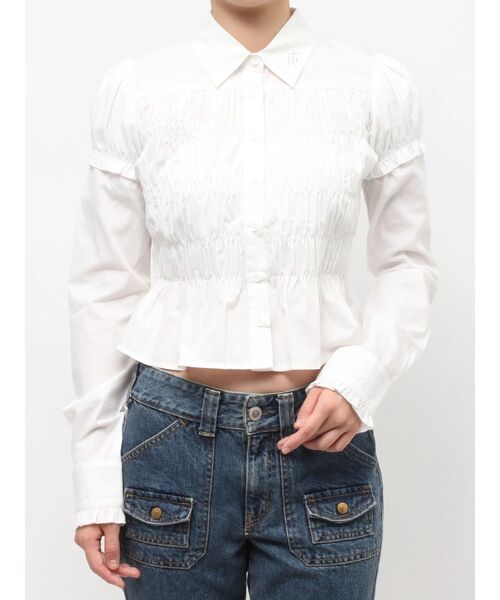 jouetie(ジュエティ)の「レイヤードスリーブシャーリングブラウス(シャツ/ブラウス・レディース・オフホワイト/ブルー/ピンク・MEDIUM)」の17枚目の写真