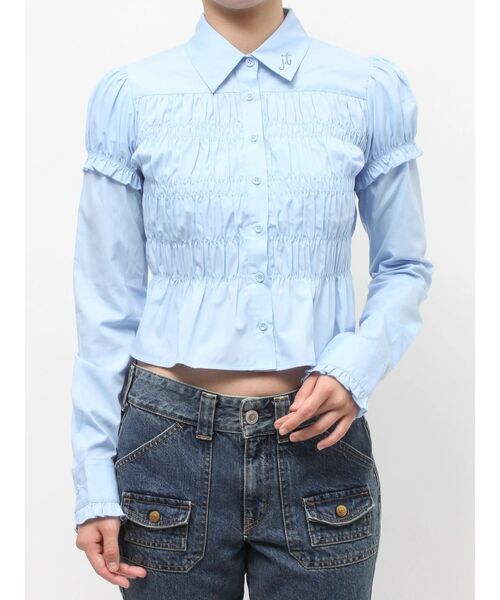 jouetie(ジュエティ)の「レイヤードスリーブシャーリングブラウス(シャツ/ブラウス・レディース・オフホワイト/ブルー/ピンク・MEDIUM)」の18枚目の写真