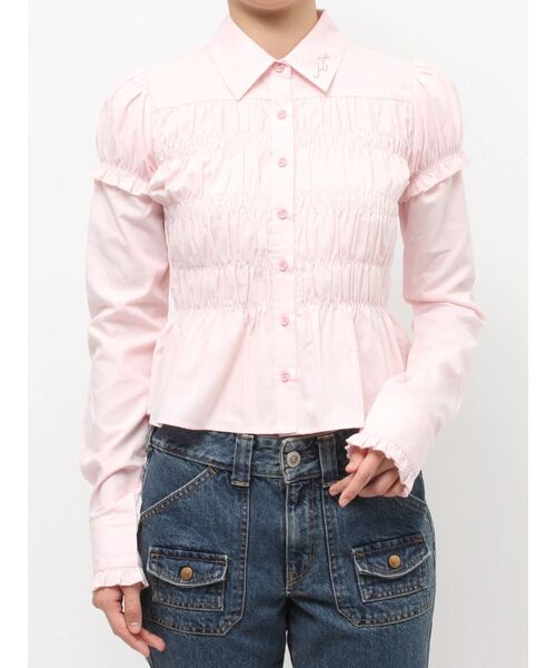 jouetie(ジュエティ)の「レイヤードスリーブシャーリングブラウス(シャツ/ブラウス・レディース・オフホワイト/ブルー/ピンク・MEDIUM)」の19枚目の写真