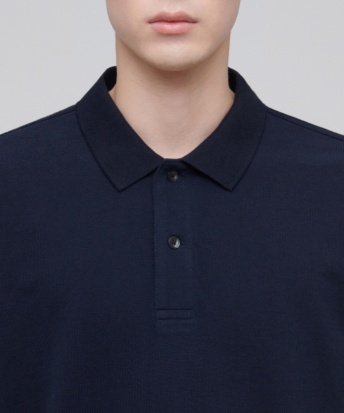MUSINSA STANDARD（ムシンサスタンダード）の「ベーシックピケポロシャツ【ネイビー】（ポロシャツ・メンズ・その他・SMALL/MEDIUM/LARGE/X-LARGE/XX-LARGE/XXX-LARGE）」の4枚目の写真