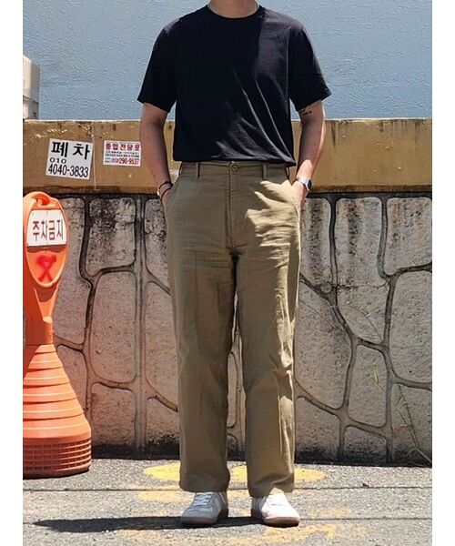 MUSINSA STANDARD（ムシンサスタンダード）の「ホワイトサテンオフィサーパンツ [サンドベージュ]（その他パンツ・メンズ・その他・26/27/28/36/40/29/30/31/32/33/34/38/42）」の10枚目の写真