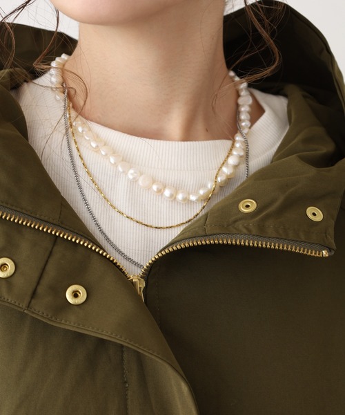 OMNES（オムネス）の「撥水加工マウンテンパーカー ロング（マウンテンパーカー・レディース・キャメル/カーキ・M）」の16枚目の写真