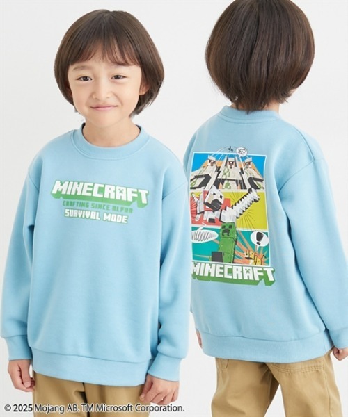 MINECRAFT（マインクラフト）】裏起毛プリントトレーナー（スウェット