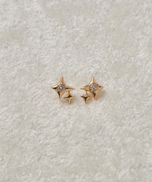 GOLDY(ゴールディ)の「プチ グリーム ピアス(ピアス(両耳用)・レディース・シルバー/ゴールド/シルバー×ゴールド・FREE)」の3枚目の写真