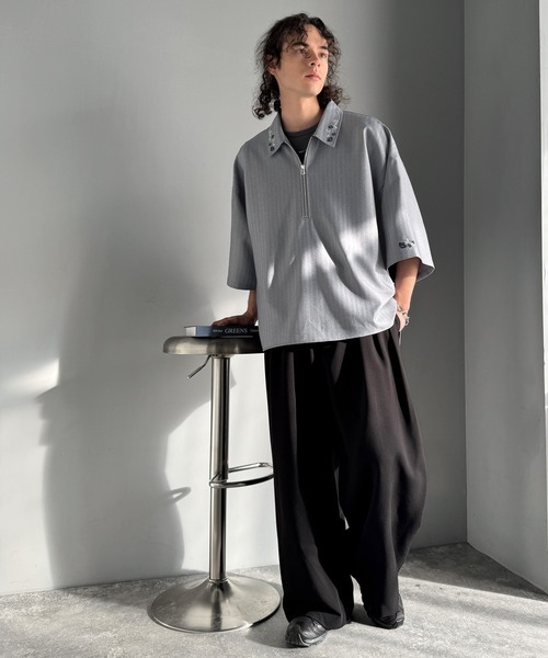 Classical Origin(クラシカルオリジン)の「「高見え確定。」刺繍デザインジップシャツ/Embroidered Design Zip Shirt(シャツ/ブラウス・メンズ・ブラック/グレー・LARGE/SMALL/MEDIUM)」の17枚目の写真