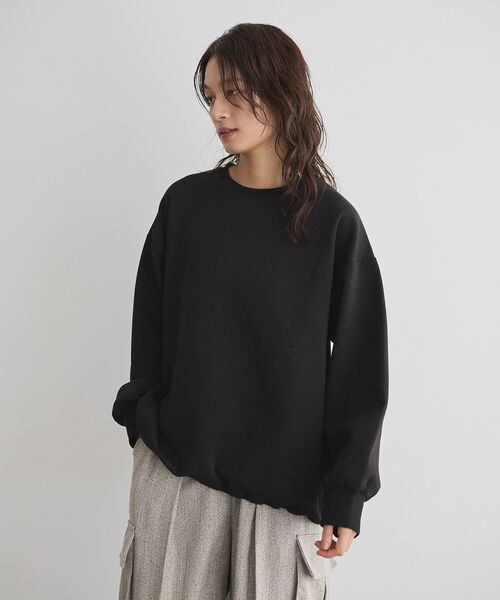 GARAGE OF GOOD CLOTHING(ガレージオブグッドクロージング)の「異素材MIX裾ドロストプルオーバー(Tシャツ/カットソー・レディース・ブラウン/ブラック/オフホワイト・FREE)」の19枚目の写真